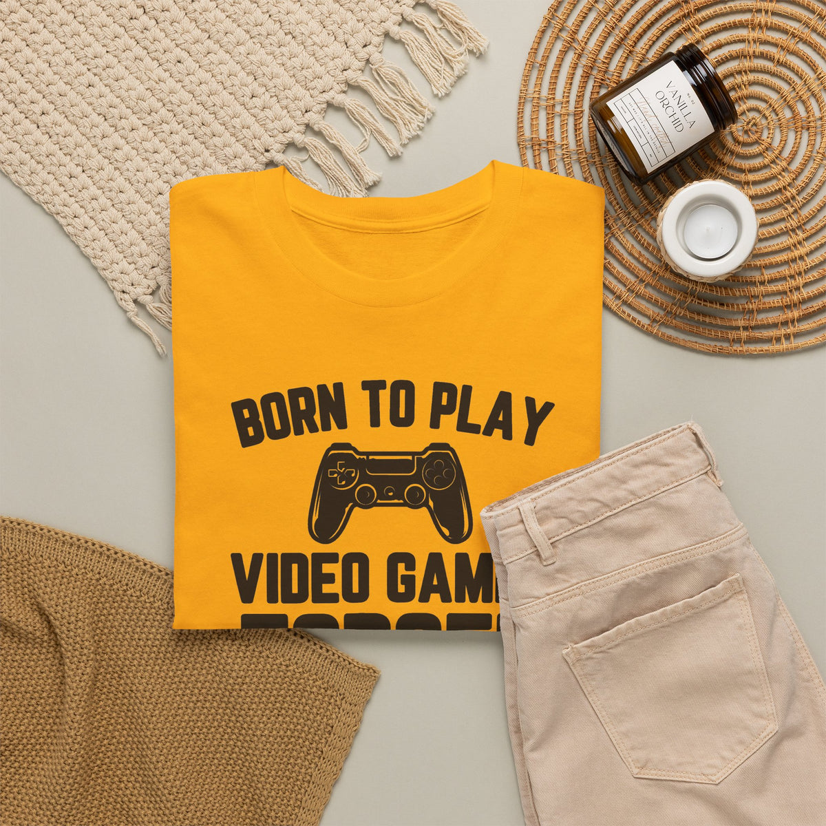 "Born To Play, Forced To Go To School" Video Game T-Shirt