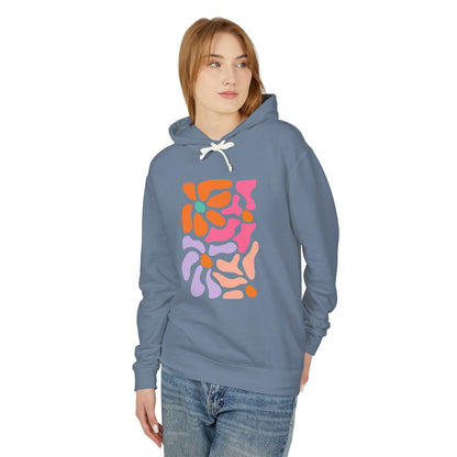 Colorful Abstract Shapes Lightweight Women's Hooded Sweatshirt
