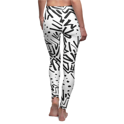 Graphic Doodle Print Women's Casual Leggings