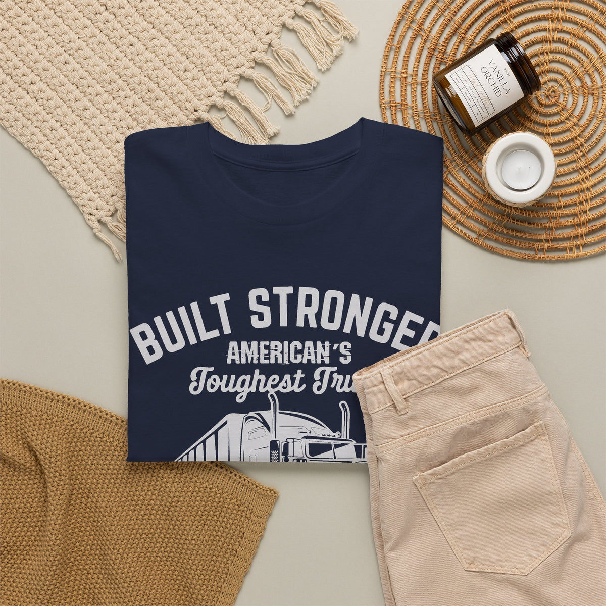Built Stronger Last Longer Trucker T-Shirt