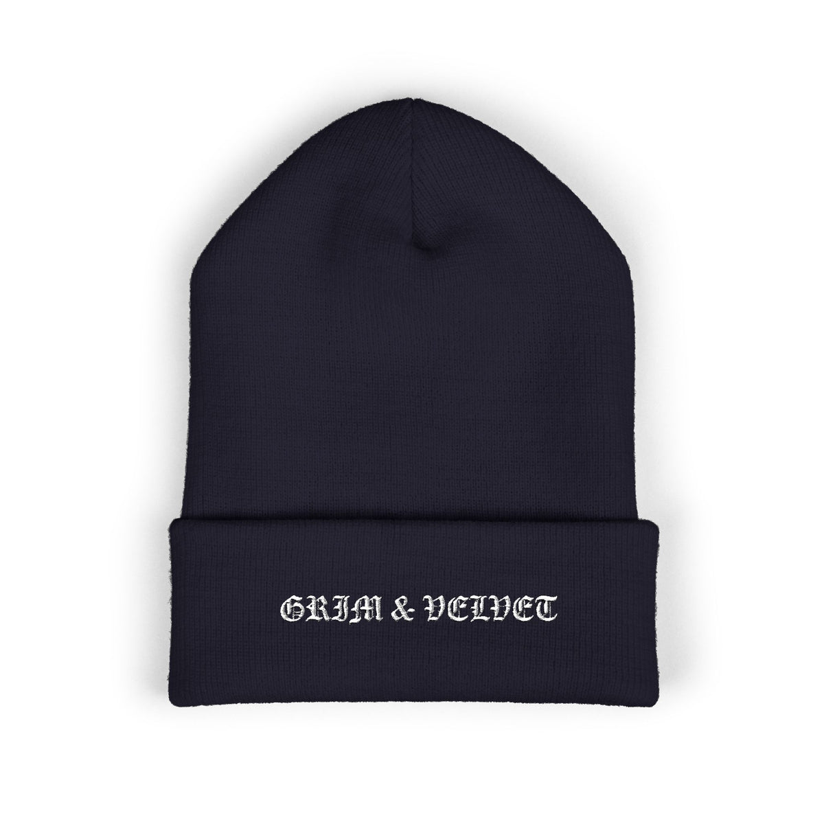 Grim & Velvet Heart Soul Embroidered Cuffed Beanie