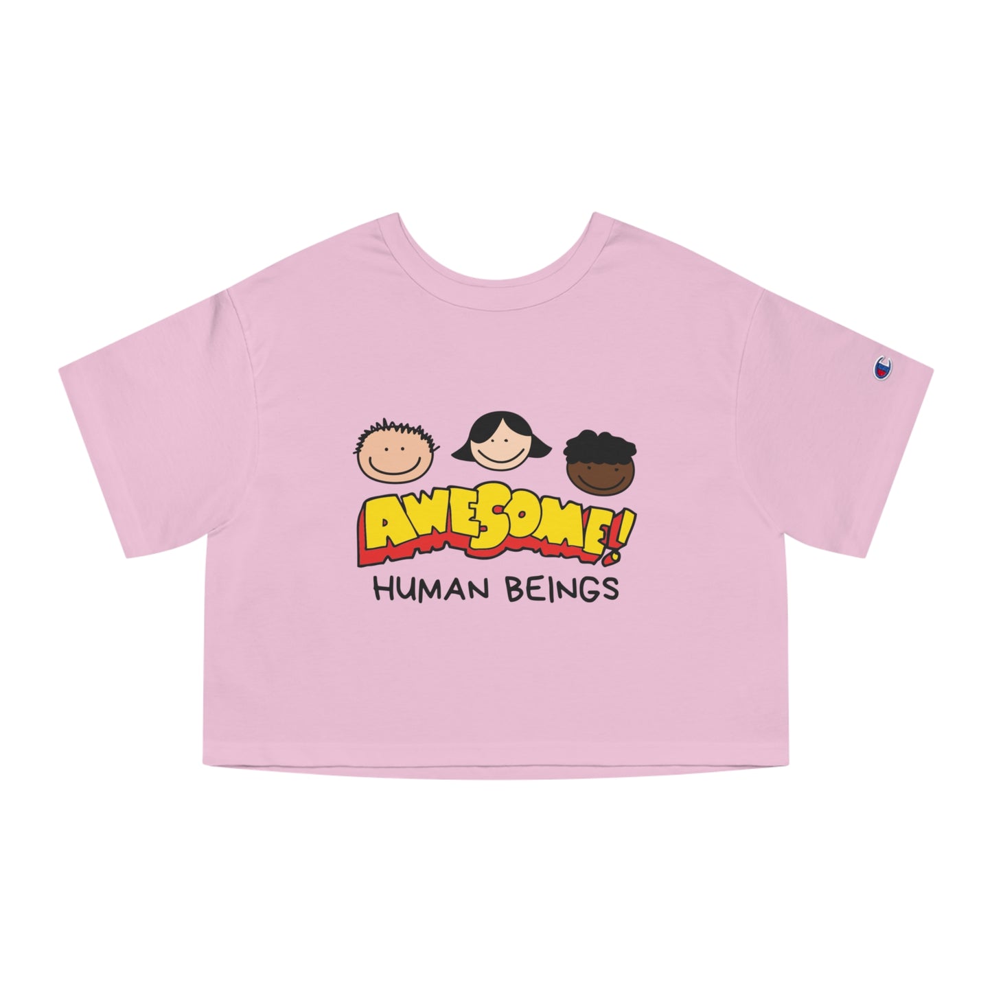 Awesome! Human Beings Cropped Champion Tee