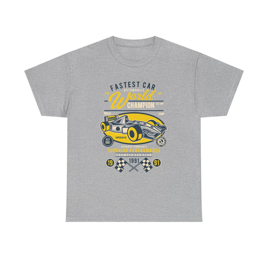 Fastest Car World Champion Vintage Auto Design T-Shirt