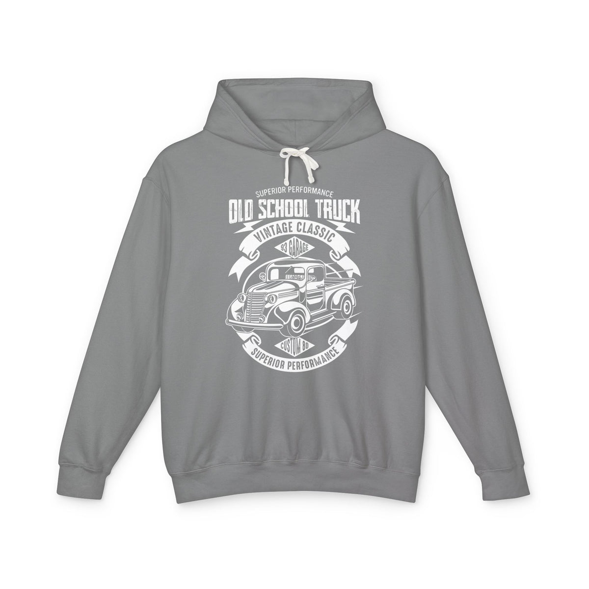 Old School Truck Vintage Classic Lightweight Hooded Sweatshirt