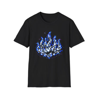 Blue Digital Flame Graphic Women's Tee