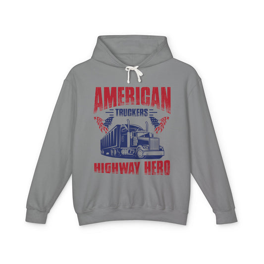 American Truckers Highway Hero Lightweight Hooded Sweatshirt