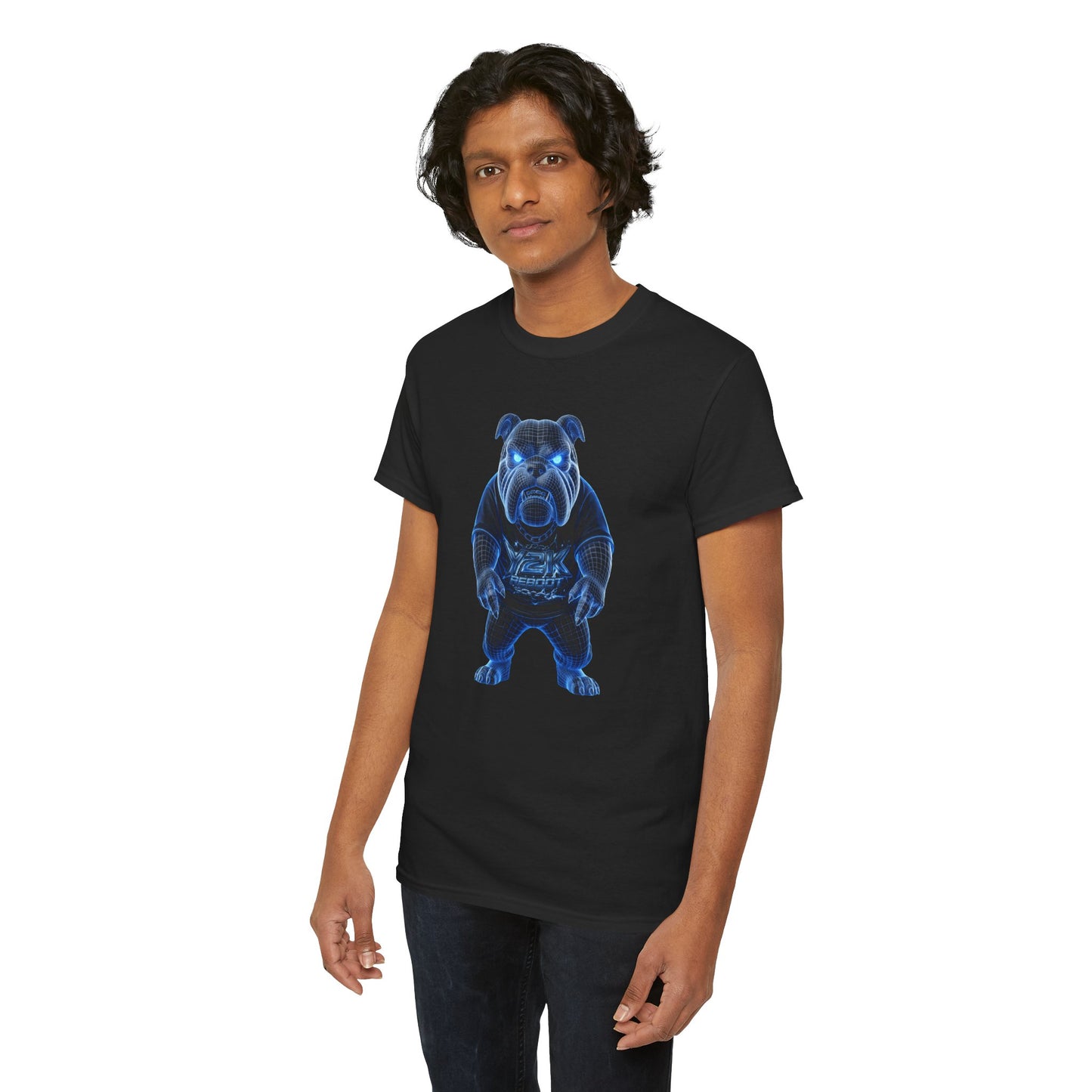 Wire Frame Bulldog Glow Men's Tee