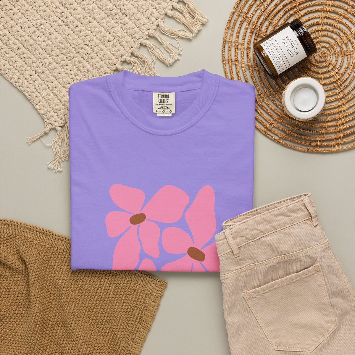 Pink Petal Bloom Garment-Dyed Women's T-Shirt