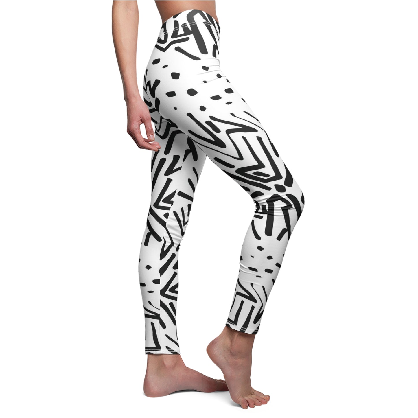 Graphic Doodle Print Women's Casual Leggings