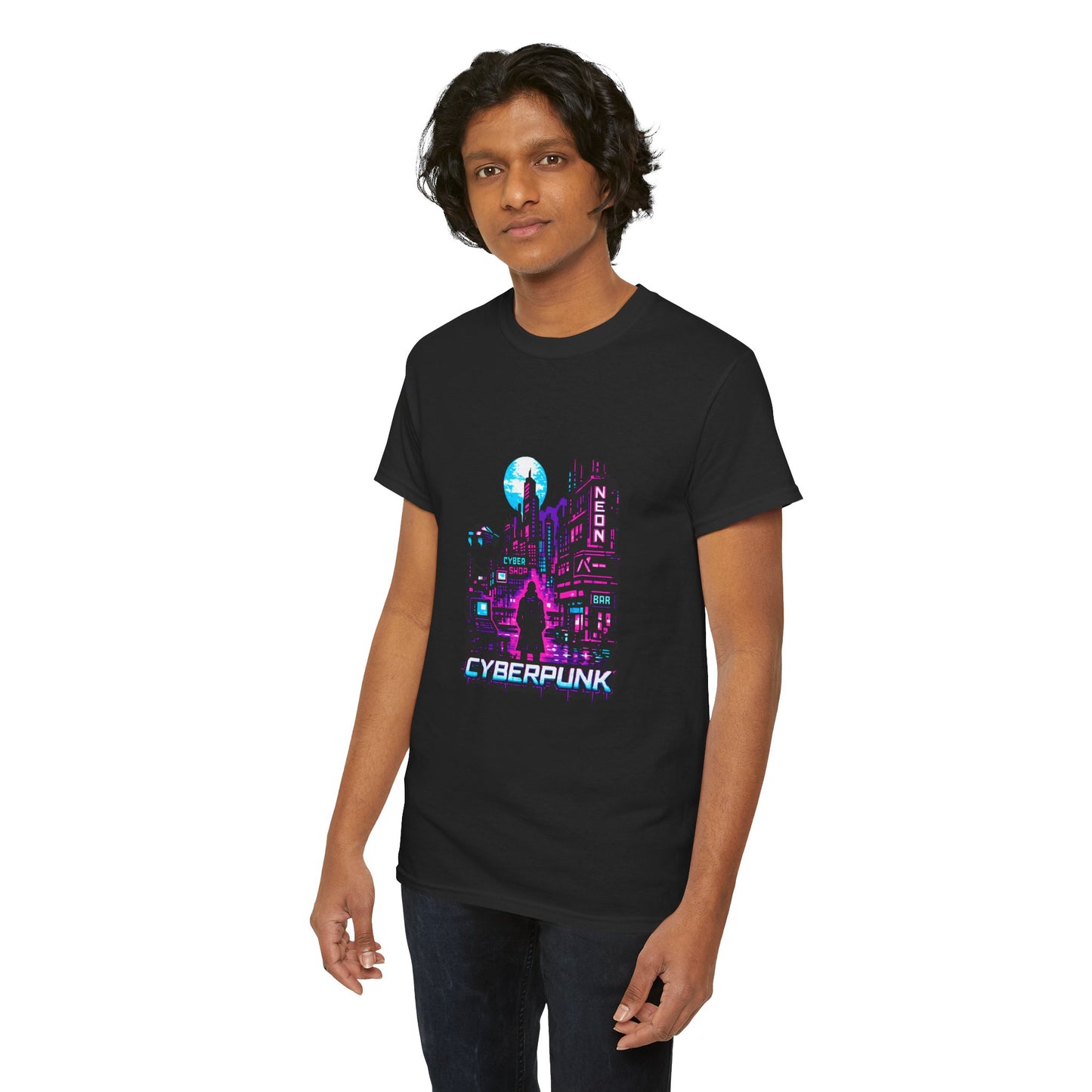 Y2K Cyberpunk City Men's Tee