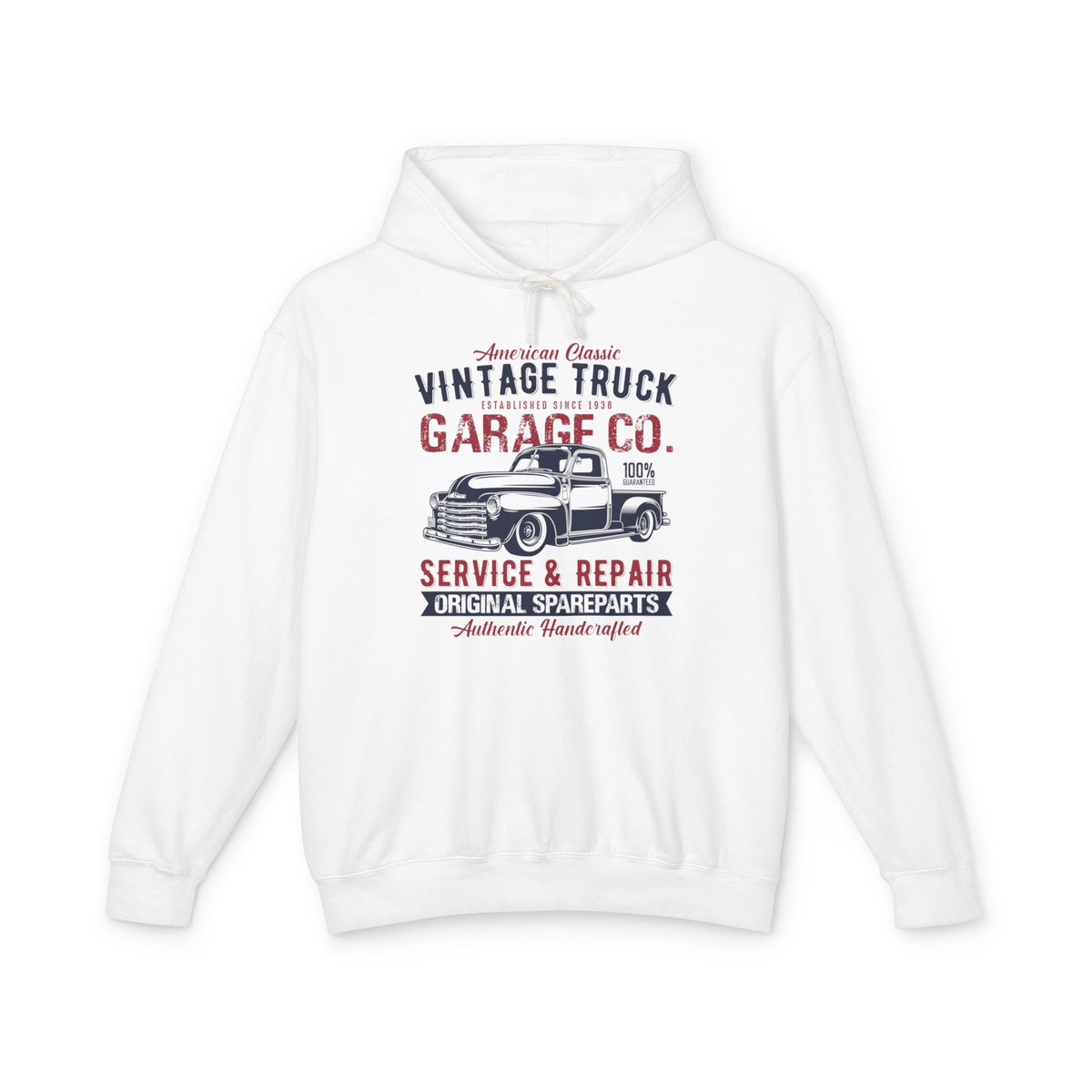 American Classic Vintage Truck Garage Co. Service And Repair Lightweight Hooded Sweatshirt