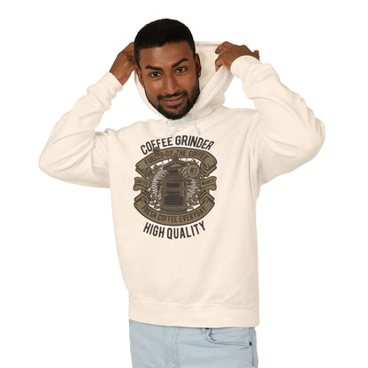 Coffee Grinder Lightweight Hooded Sweatshirt