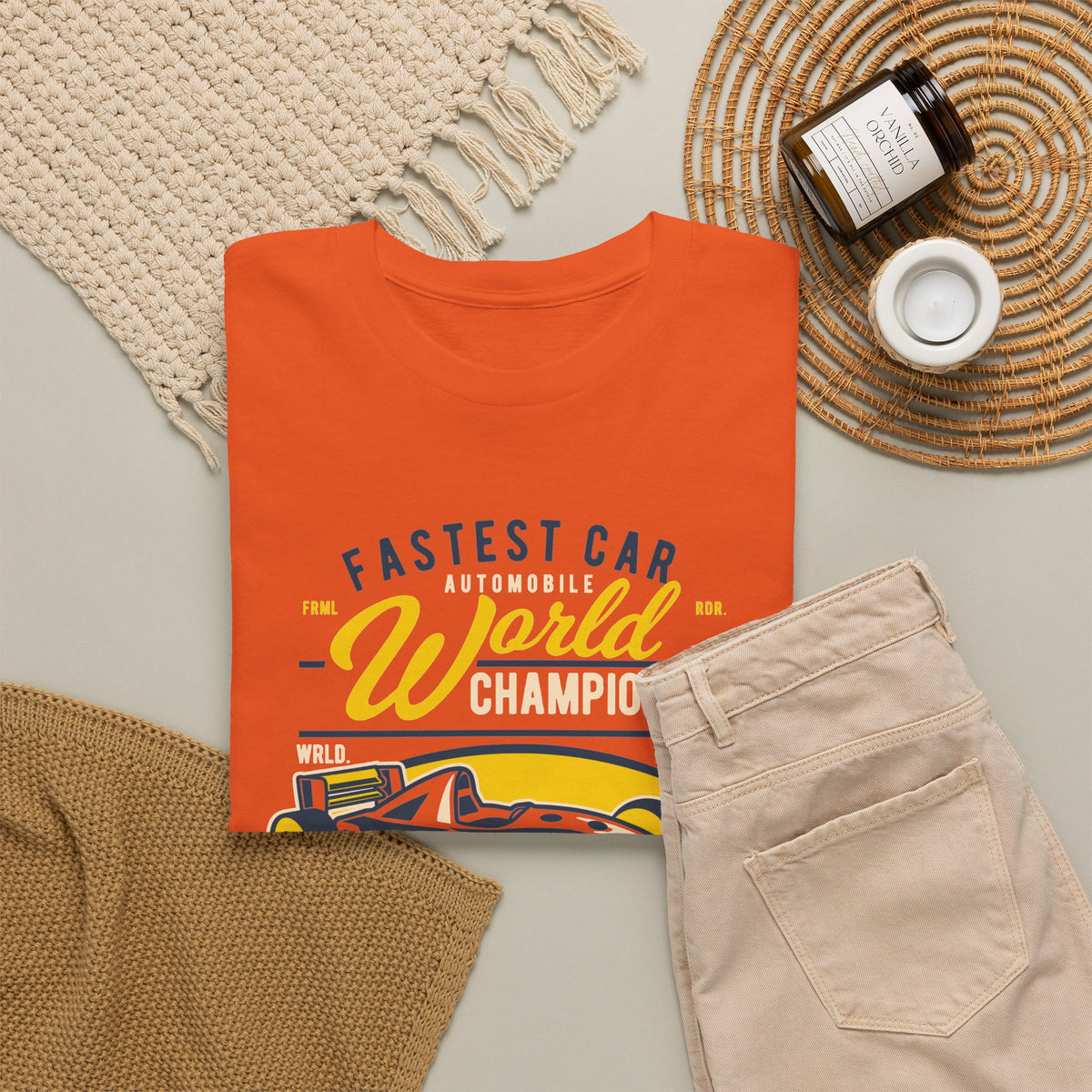 Fastest Car World Champion Vintage Auto Design T-Shirt