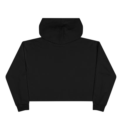 Pink Retro Flowers Graphic Crop Hoodie
