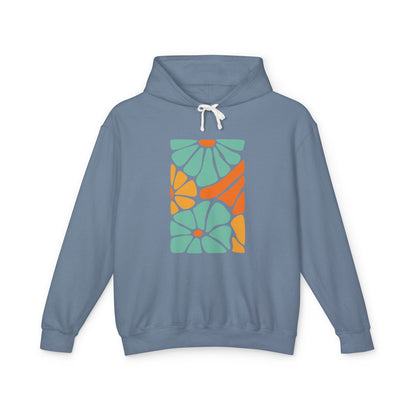 Colorful Floral Pattern Lightweight Women's Hooded Sweatshirt