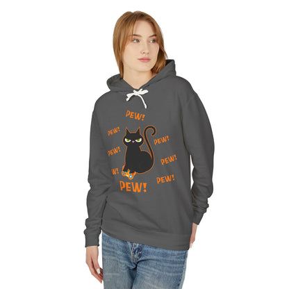 Pew! Cat Lightweight Women's Hooded Sweatshirt