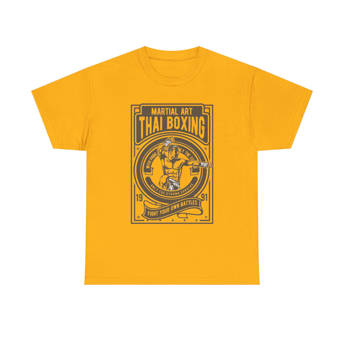 Muay Thai Boxing Vintage Emblem T-Shirt