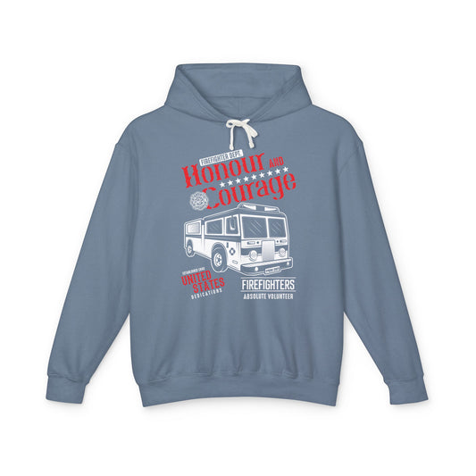 Honour and Courage Firefighters Lightweight Hooded Sweatshirt