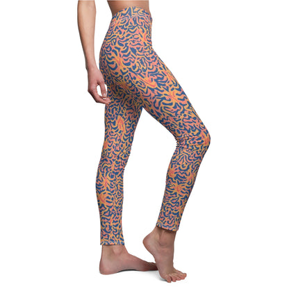 Abstract Leopard-Print Women's Leggings