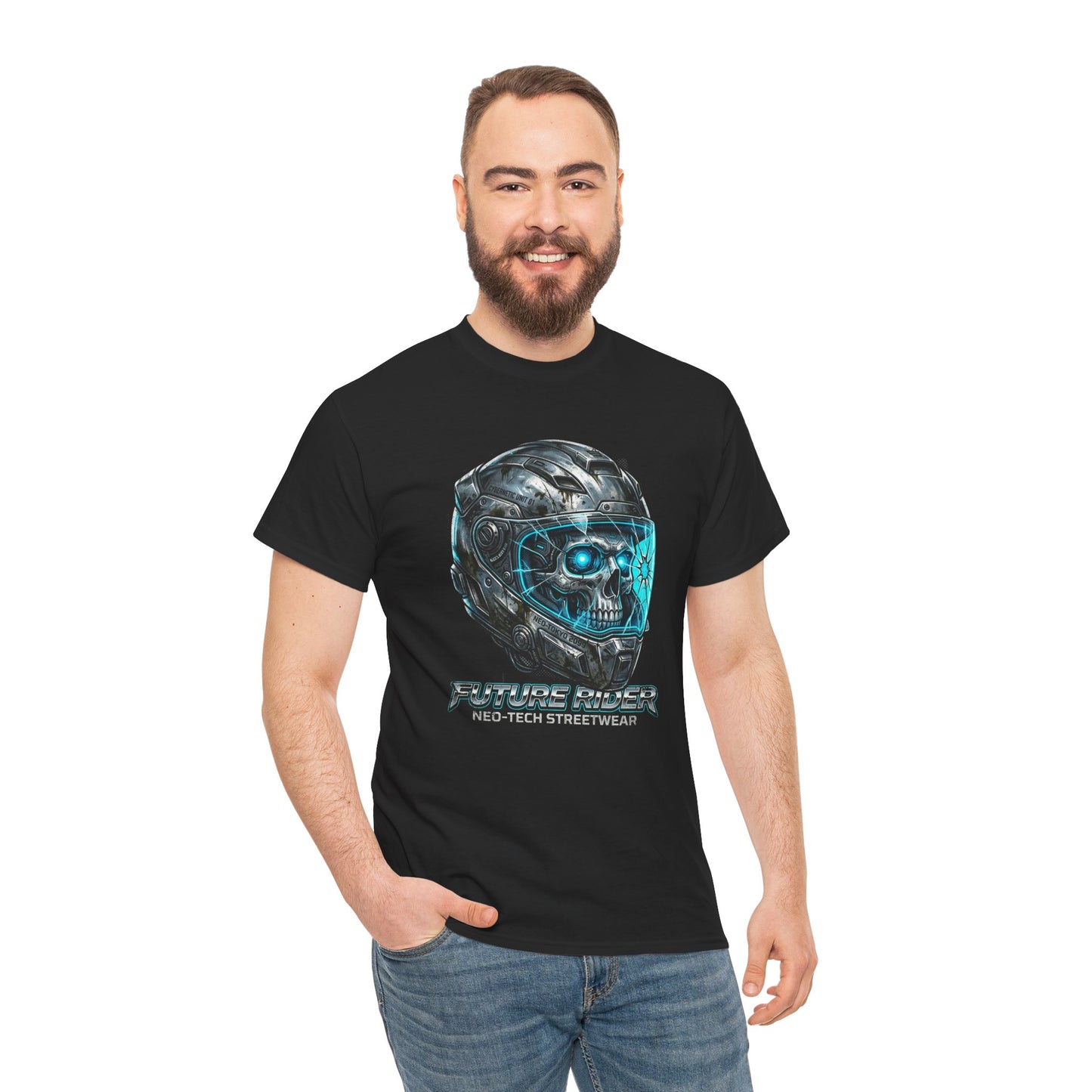 Future Driver Cyber Skull Helmet Men's Tee