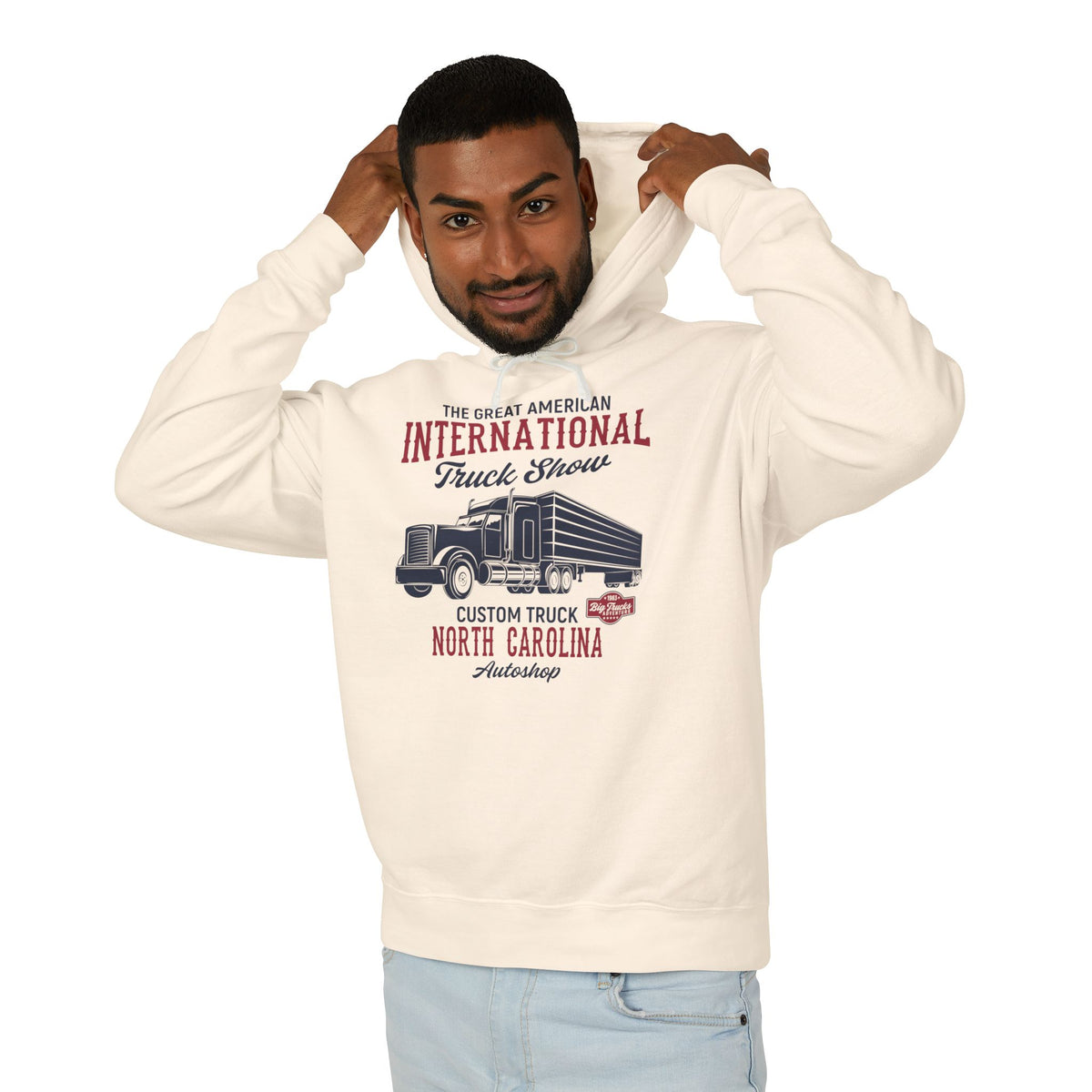 Great American International Truck Show North Carolina Lightweight Hooded Sweatshirt