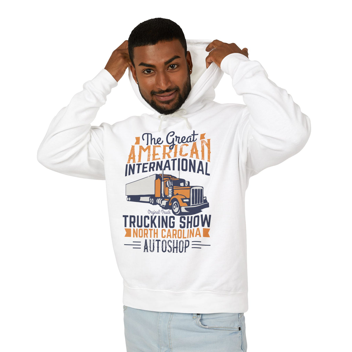 The Great American International Trucking Show Lightweight Hooded Sweatshirt
