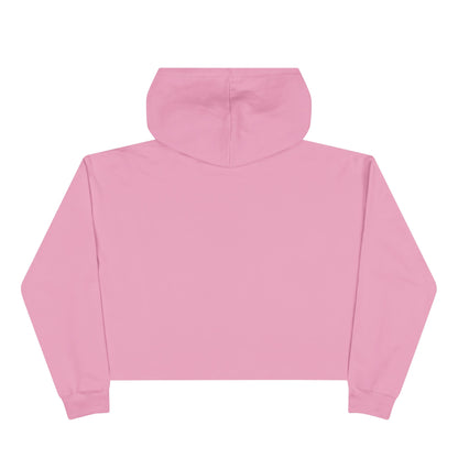 Pink Retro Floral Crop Hoodie