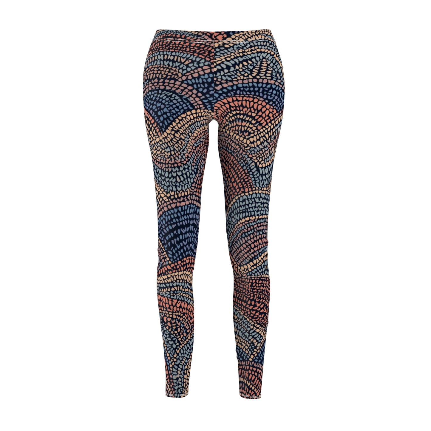 Abstract Sunset Knit Women's Casual Leggings