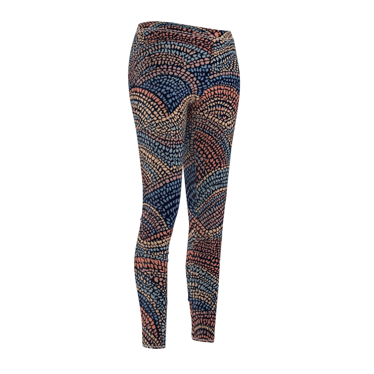 Abstract Sunset Knit Women's Casual Leggings