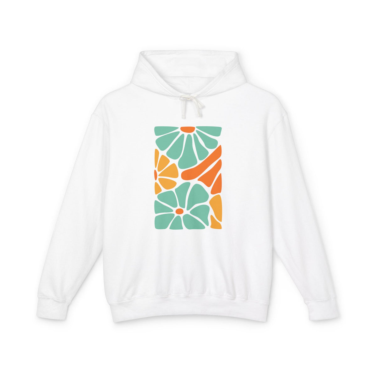 Colorful Floral Pattern Lightweight Women's Hooded Sweatshirt