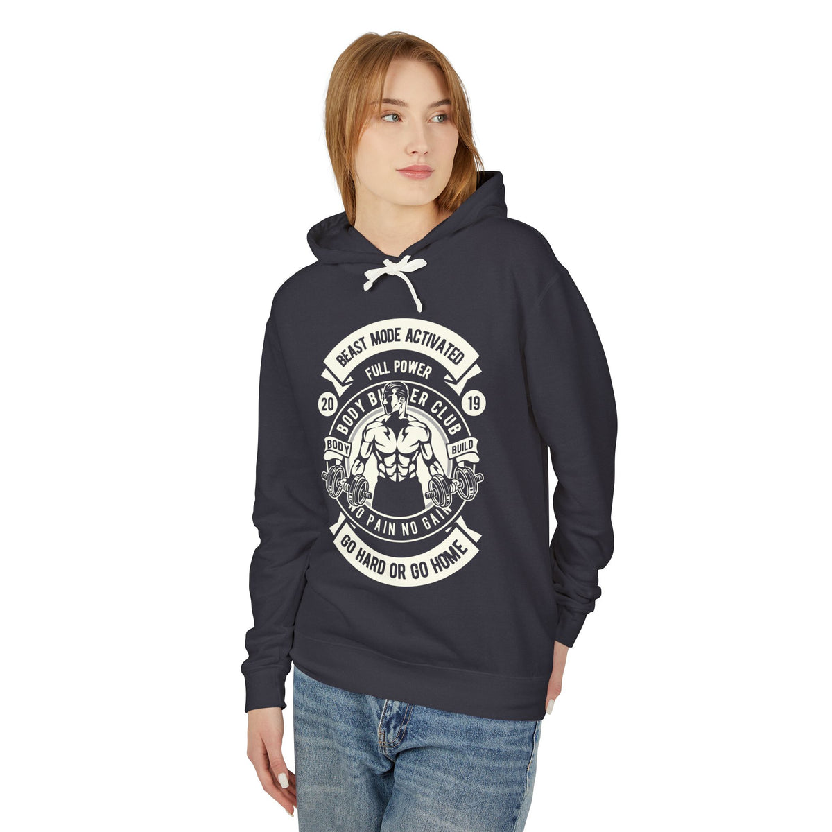 Beast Mode Activated Lightweight Hooded Sweatshirt