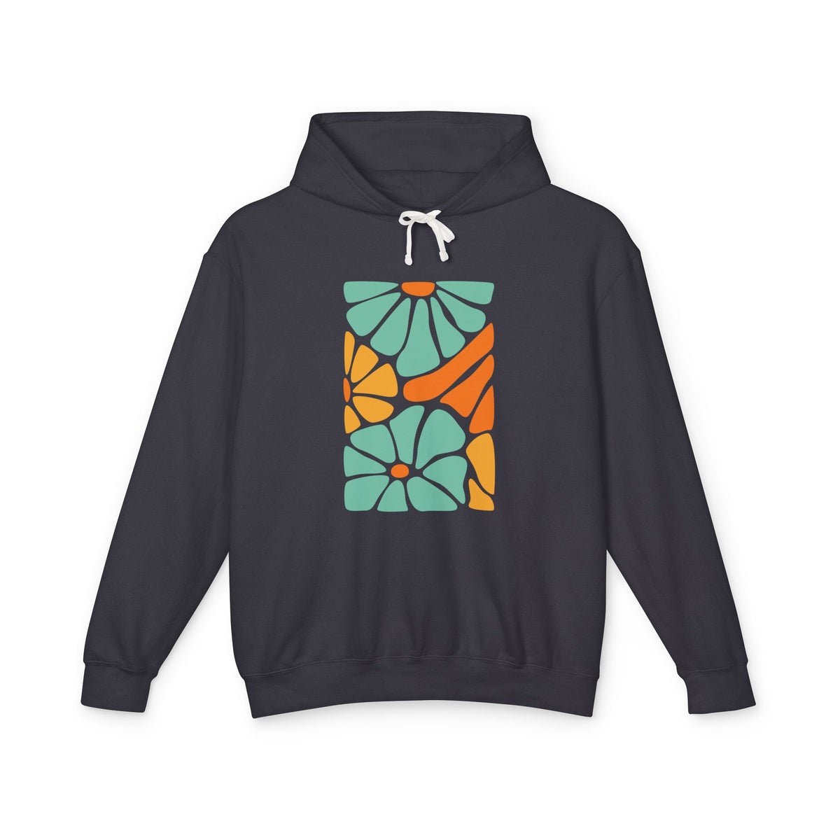 Colorful Floral Pattern Lightweight Women's Hooded Sweatshirt