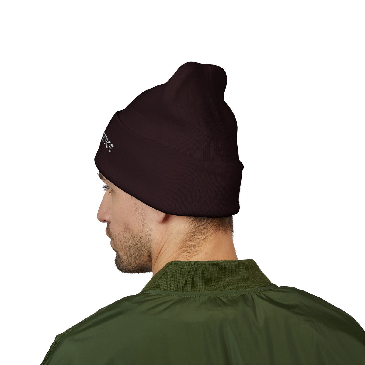 Grim & Velvet Heart Soul Embroidered Cuffed Beanie