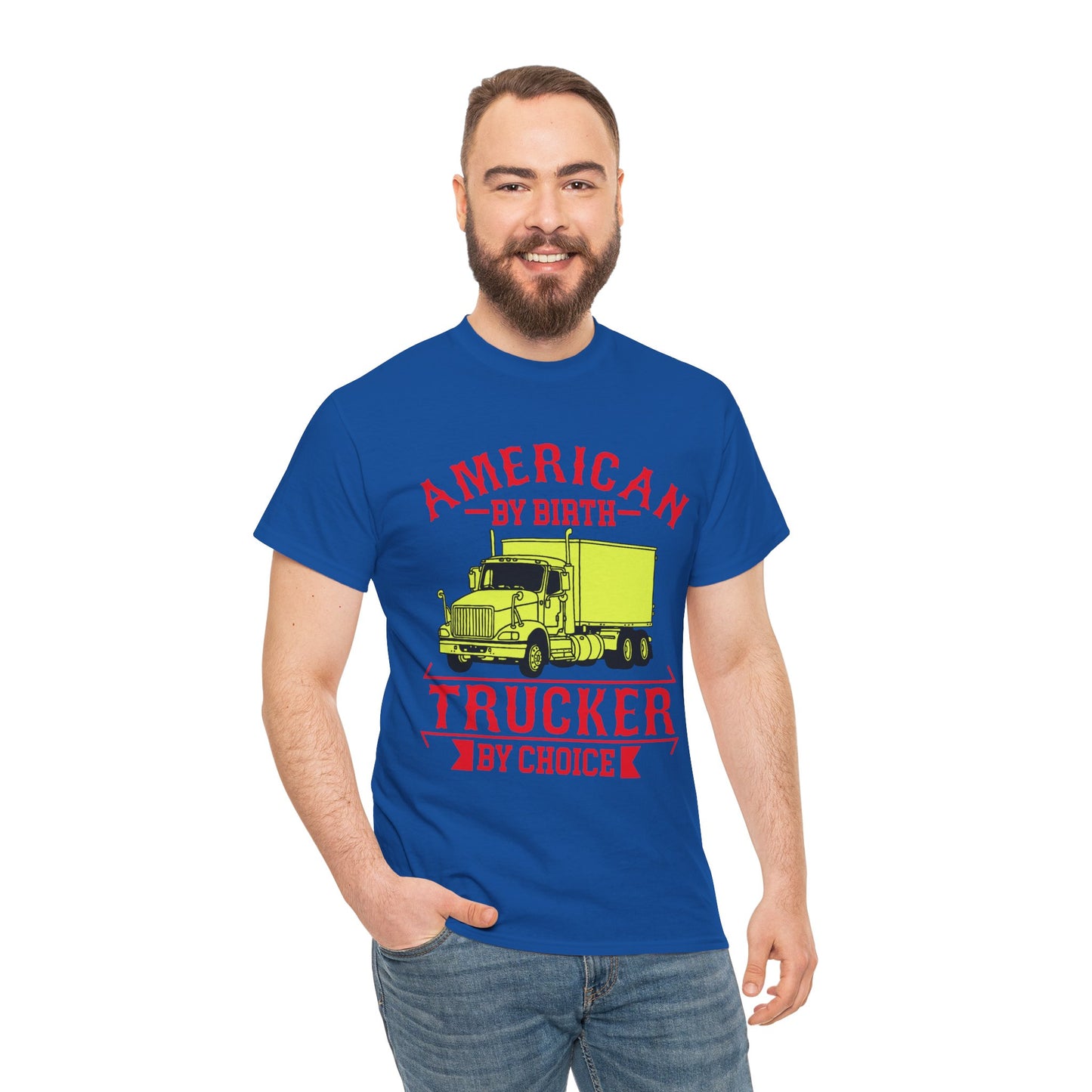 American By Birth Trucker T-Shirt