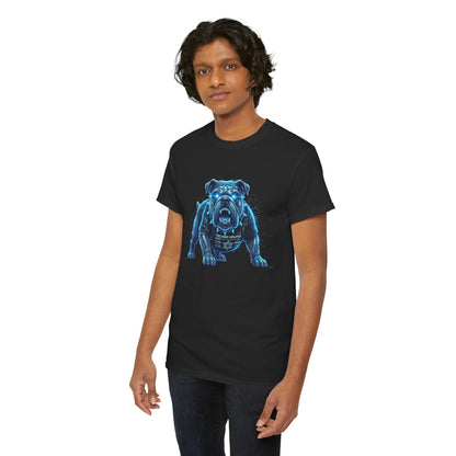 Wire Frame Bulldog Neon Graphic Men's Tee