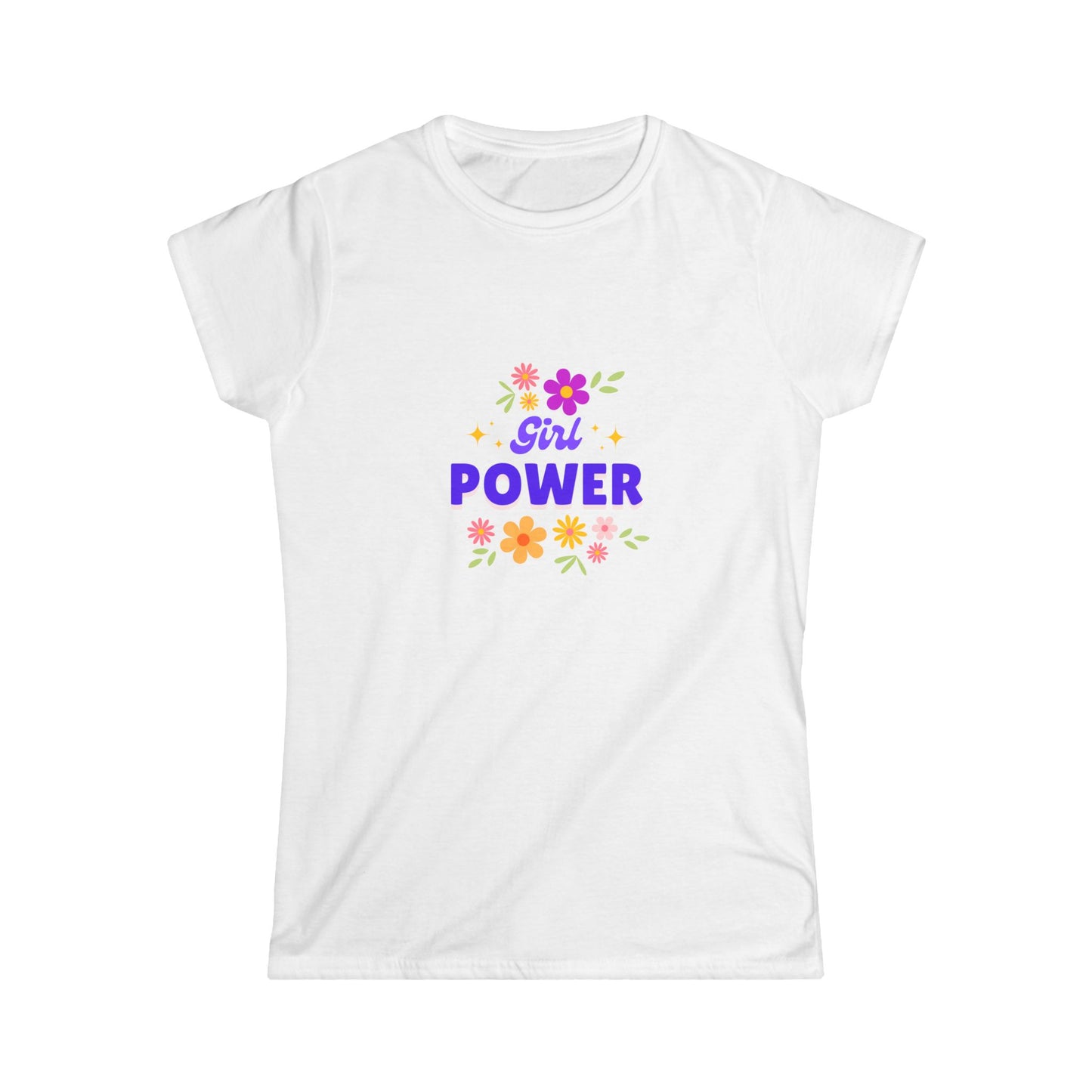 Floral Girl Power Typography Women's Tee