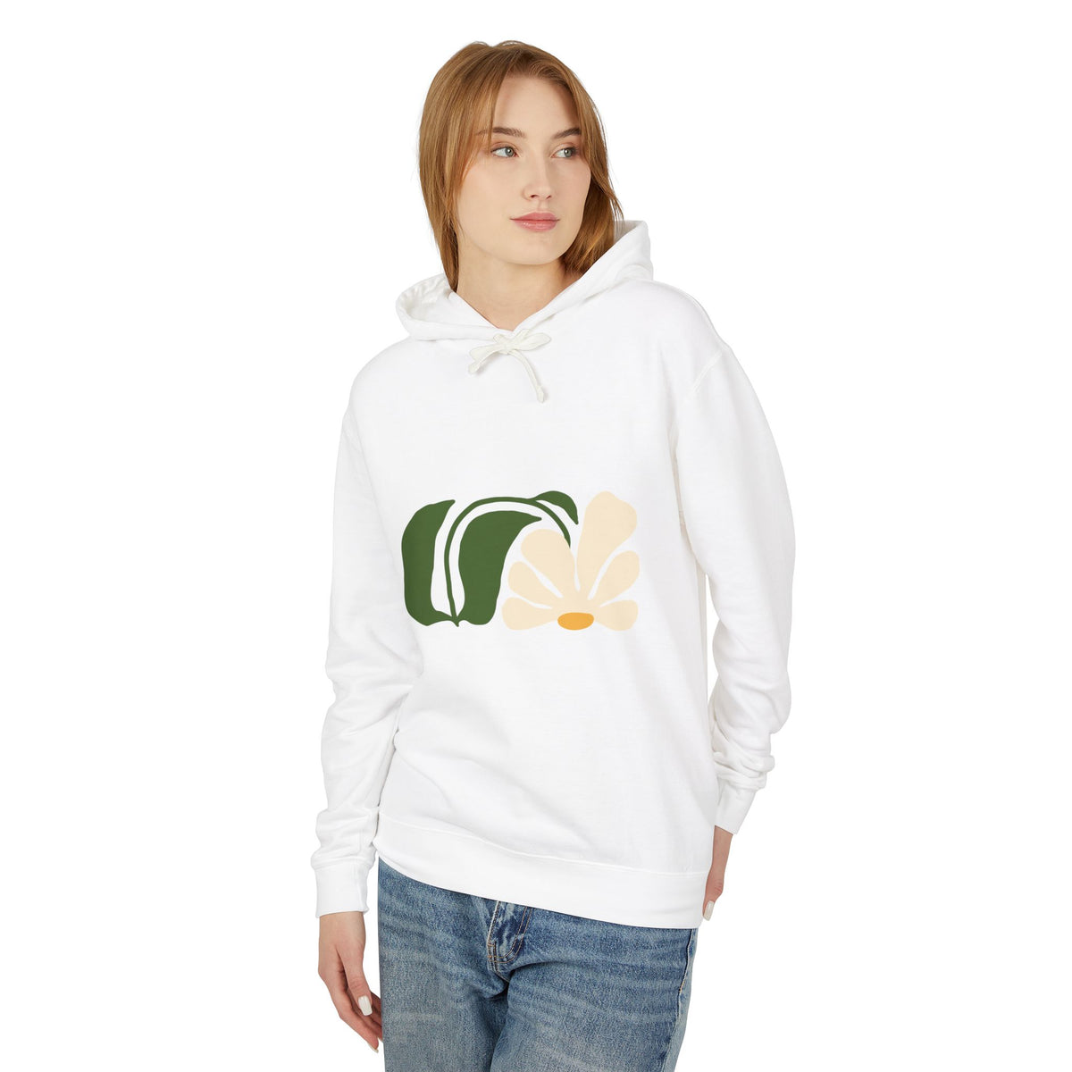 Botanical Butterfly Lightweight Women's Hooded Sweatshirt