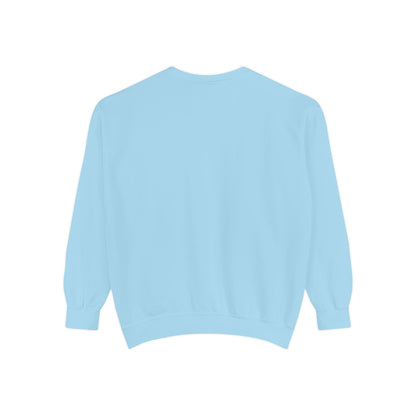 Floral Retro Block Print Garment-Dyed Women's Sweatshirt