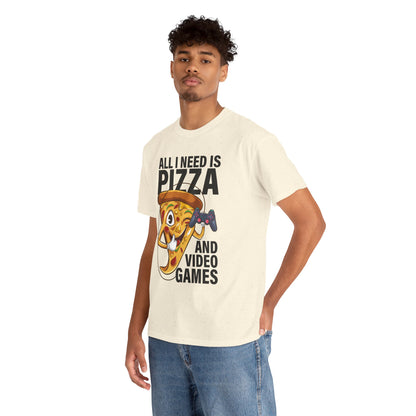 "All I Need Is Pizza And Video Games" Graphic T-Shirt