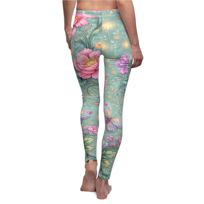 Floral Butterfly Women's Casual Leggings