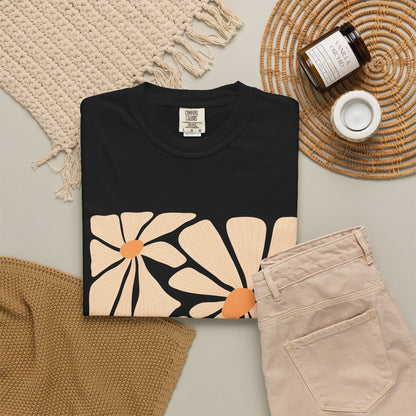 Daisy Square Garment-Dyed Women's T-Shirt