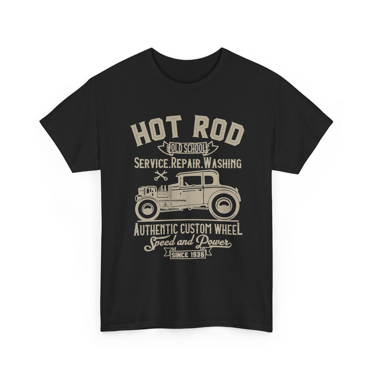 Hot Rod Old School Authentic Custom Wheel T-Shirt