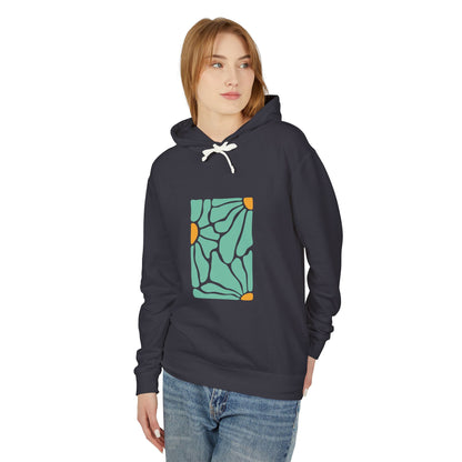 Abstract Botanical Pattern Lightweight Women's Hooded Sweatshirt