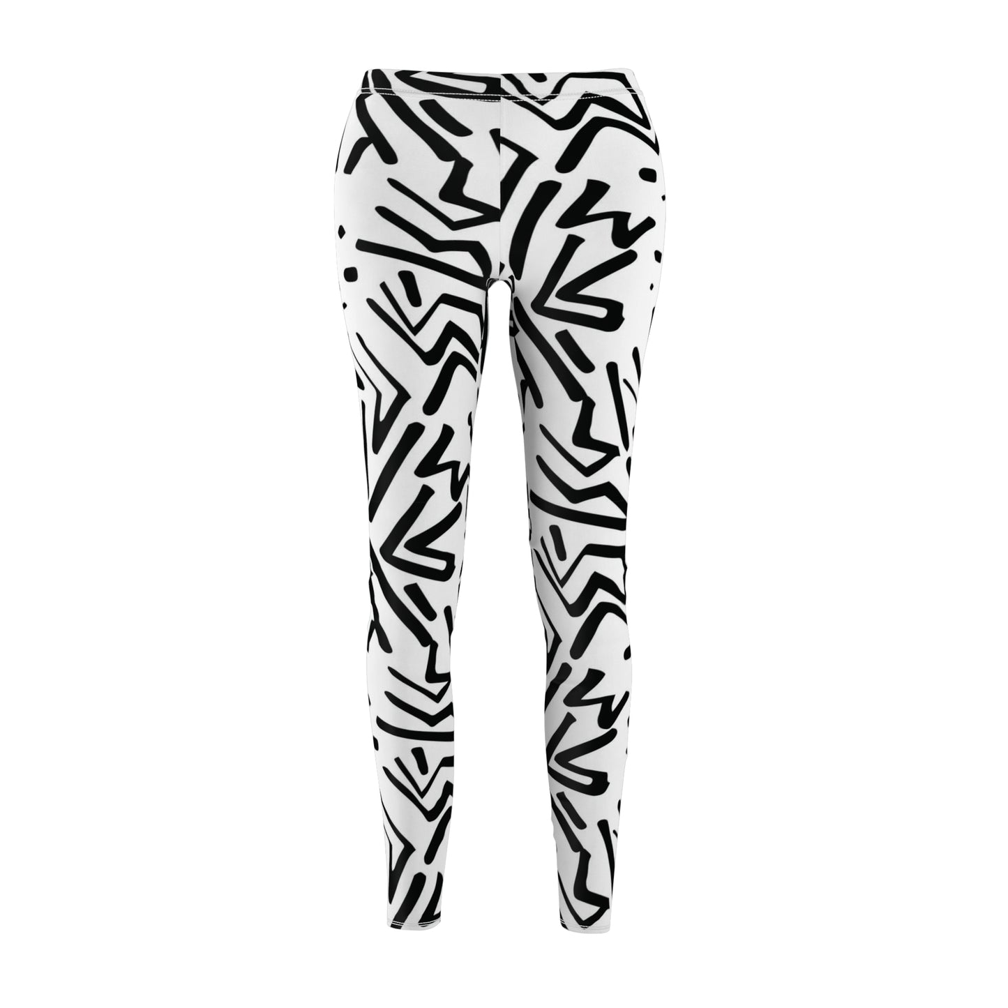 Graphic Doodle Print Women's Casual Leggings