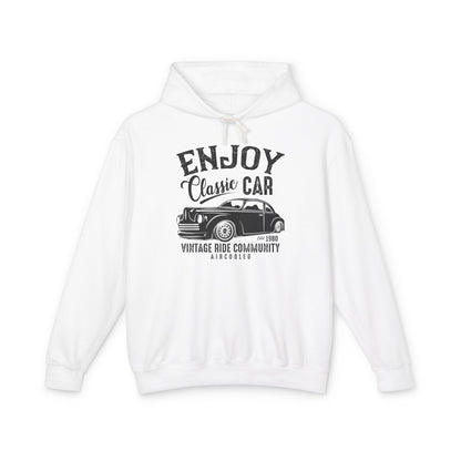 Enjoy Classic Car Lightweight Hooded Sweatshirt