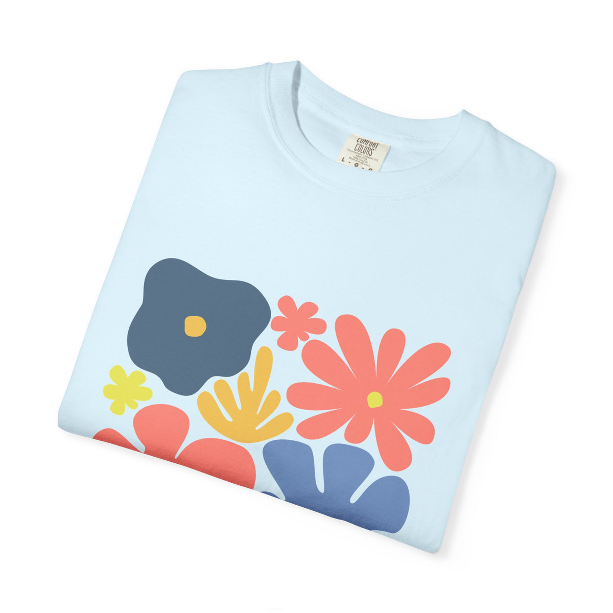 Colorful 70s Bloom Garment-Dyed Women's T-Shirt