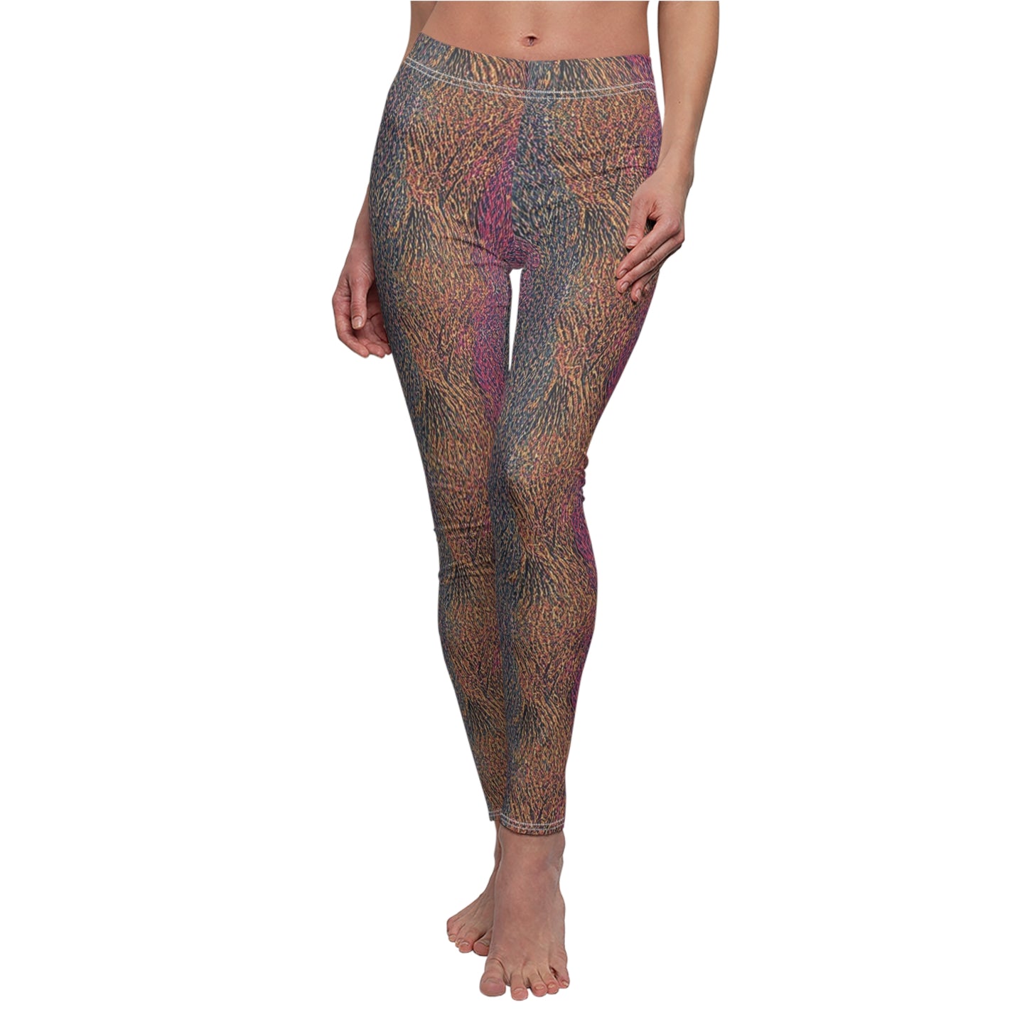 Abstract Earth-Tone Women's Leggings