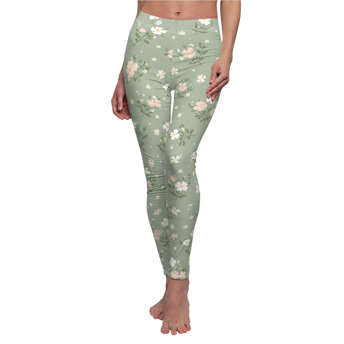 Pastel Blossom Women's Casual Leggings