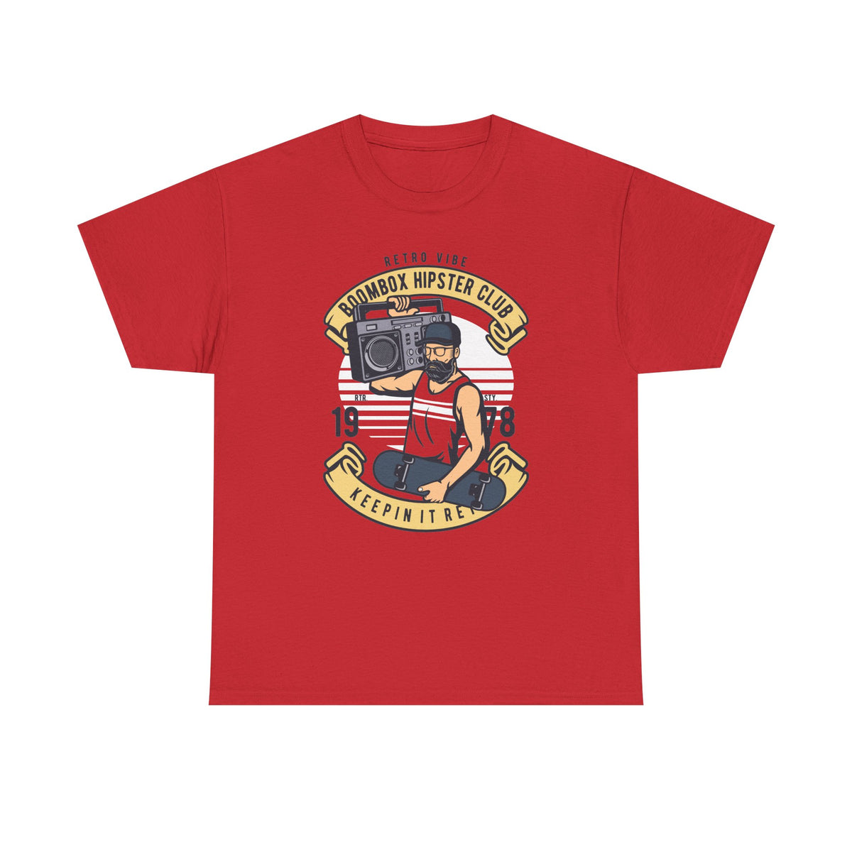 Retro Vibe Hipster Boombox Club T-Shirt