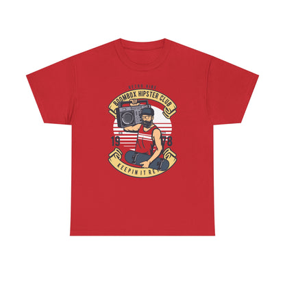 Retro Vibe Hipster Boombox Club T-Shirt